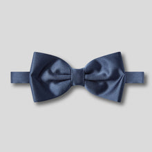 Load image into Gallery viewer, Folkespeare French Navy Satin Bow Tie