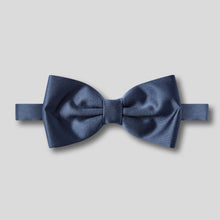 Load image into Gallery viewer, Folkespeare French Navy Satin Classic Bow Tie