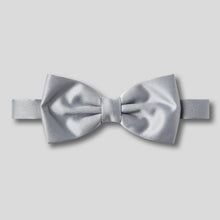 Load image into Gallery viewer, Folkespeare Silver Grey Satin Classic Bow Tie