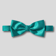 Load image into Gallery viewer, Folkespeare Teal Satin Bow Tie