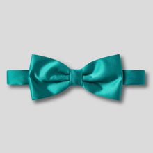 Load image into Gallery viewer, Folkespeare Teal Satin Classic Bow Tie