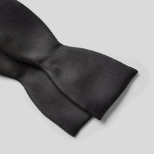 Load image into Gallery viewer, Folkespeare Black Self Tie Bow Tie Fabric