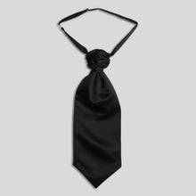 Load image into Gallery viewer, Folkespeare Black Satin Scrunchie Cravat