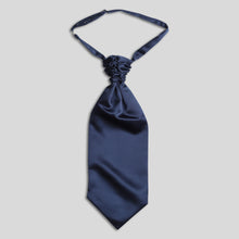 Load image into Gallery viewer, Folkespeare French Navy Satin Scrunchie Cravat
