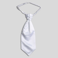 Load image into Gallery viewer, Folkespeare White Satin Scrunchie Cravat