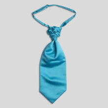 Load image into Gallery viewer, Folkespeare Turquoise Satin Scrunchie Cravat