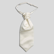 Load image into Gallery viewer, Folkespeare Boys Ivory Satin Scrunchie Cravat