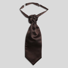 Load image into Gallery viewer, Folkespeare Boys Chocolate Satin Scrunchie Cravat