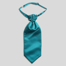 Load image into Gallery viewer, Folkespeare Boys Teal Satin Scrunchie Cravat