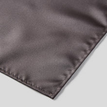 Load image into Gallery viewer, Folkespeare Dark Grey Satin Pocket Square finishing
