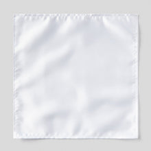 Load image into Gallery viewer, Folkespeare White Satin Pocket Square