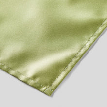 Load image into Gallery viewer, Folkespeare Avocado Satin Pocket Square finishing