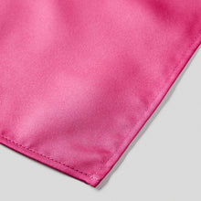 Load image into Gallery viewer, Folkespeare Cerise Satin Pocket Square finishing