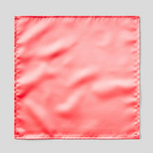 Load image into Gallery viewer, Folkespeare Coral Satin Pocket Square