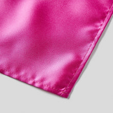Load image into Gallery viewer, Folkespeare Fuchsia Lack Satin Pocket Square finishing