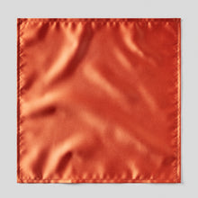 Load image into Gallery viewer, Folkespeare Rust Satin Pocket Square