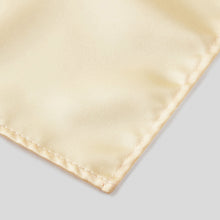 Load image into Gallery viewer, Folkespeare Lemon Satin Pocket Square finishing
