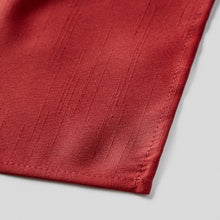 Load image into Gallery viewer, Folkespeare Red Slub Pocket Square finishing