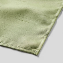 Load image into Gallery viewer, Folkespeare Sage Slub Pocket Square finishing