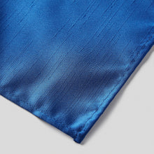 Load image into Gallery viewer, Folkespeare Royal Blue Slub Pocket Square finishing