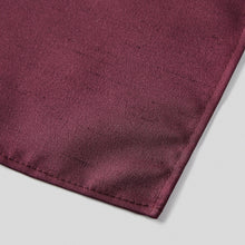 Load image into Gallery viewer, Folkespeare Maroon Slub Pocket Square finishing