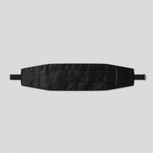 Load image into Gallery viewer, Black Satin Cummerbund