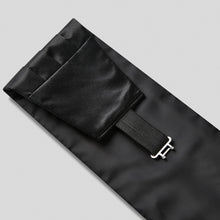 Load image into Gallery viewer, Black Satin Cummerbund Fabric