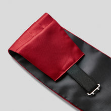 Load image into Gallery viewer, Wine Satin Cummerbund Fabric