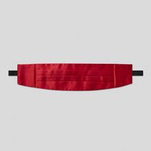 Load image into Gallery viewer, Folkespeare Scarlet Red Satin Cummerbund In A Box