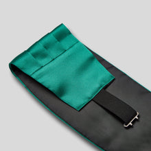 Load image into Gallery viewer, Forest Green Satin Cummerbund Fabric