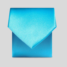Load image into Gallery viewer, Folkespeare Boys Turquoise Satin Tie