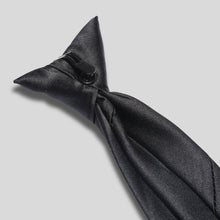 Load image into Gallery viewer, Folkespeare Black Satin Clip On Tie Clip