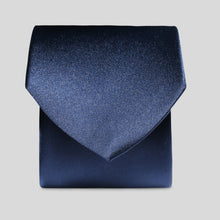 Load image into Gallery viewer, Folkespeare Navy Satin Clip On Tie