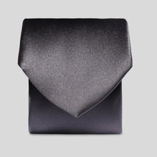 Load image into Gallery viewer, Folkespeare Dark Grey Satin Clip On Tie