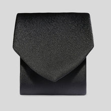 Load image into Gallery viewer, Folkespeare Black Barathea Clip On Tie