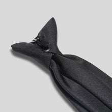 Load image into Gallery viewer, Folkespeare Black Barathea Clip On Tie