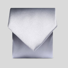 Load image into Gallery viewer, Folkespeare Silver Grey Satin Tie