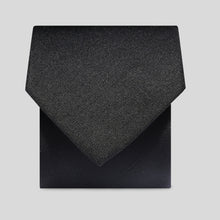 Load image into Gallery viewer, Folkespeare Black Slub Classic Tie