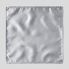 Load image into Gallery viewer, Silver Grey Satin Tie and Pocket Square Set