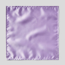 Load image into Gallery viewer, Lilac Satin Tie and Pocket Square Set Pocket Square