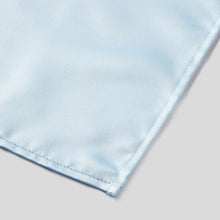 Load image into Gallery viewer, Light Blue Satin Tie and Pocket Square Set Fabric