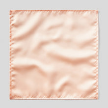 Load image into Gallery viewer, Peach Satin Tie and Pocket Square Set Pocket Square