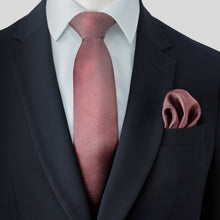 Load image into Gallery viewer, Dusky Pink Silk Tie and Pocket Square Set