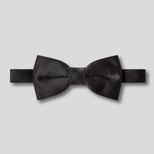 Load image into Gallery viewer, Folkespeare Boys Black Satin Bow Tie
