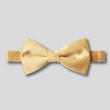Load image into Gallery viewer, Folkespeare Boys Gold Satin Bow Tie
