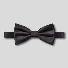 Load image into Gallery viewer, Folkespeare Black Satin Bow Tie
