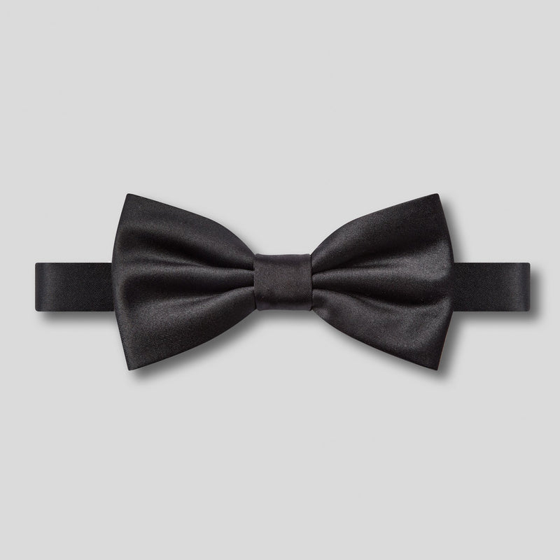 Folkespeare Black Satin Bow Tie