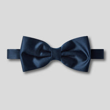 Load image into Gallery viewer, Folkespeare Navy Satin Bow Tie
