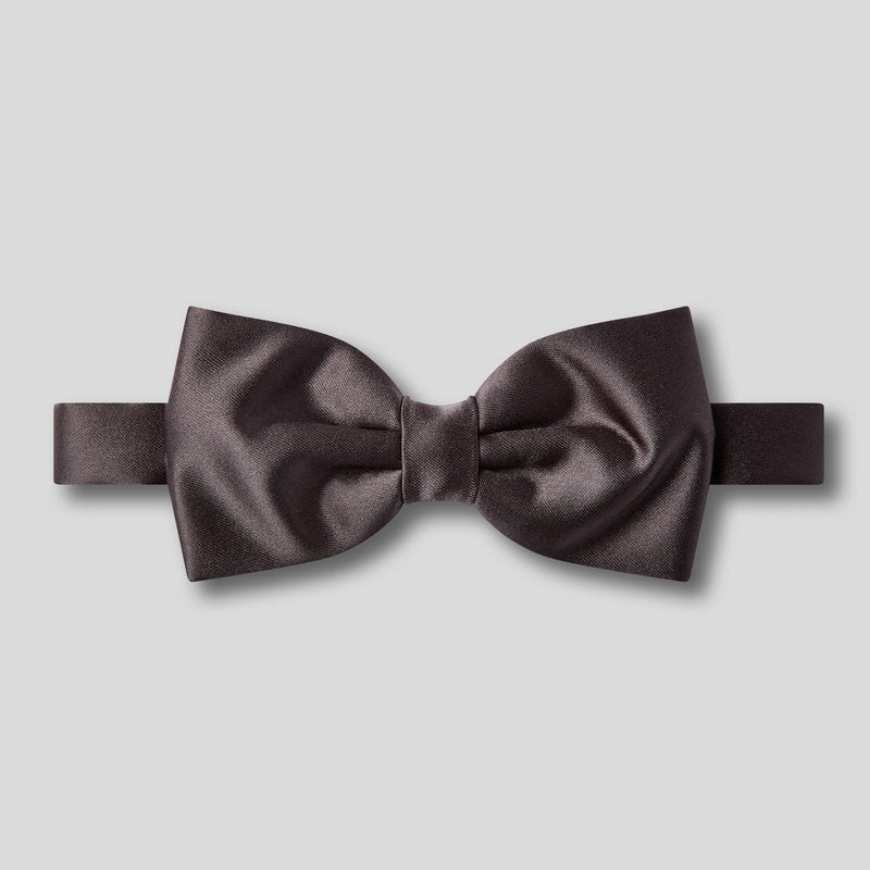 Folkespeare Dark Grey Satin Bow Tie