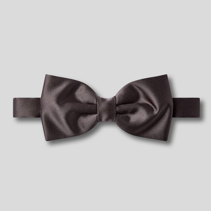 Folkespeare Dark Grey Satin Classic Bow Tie